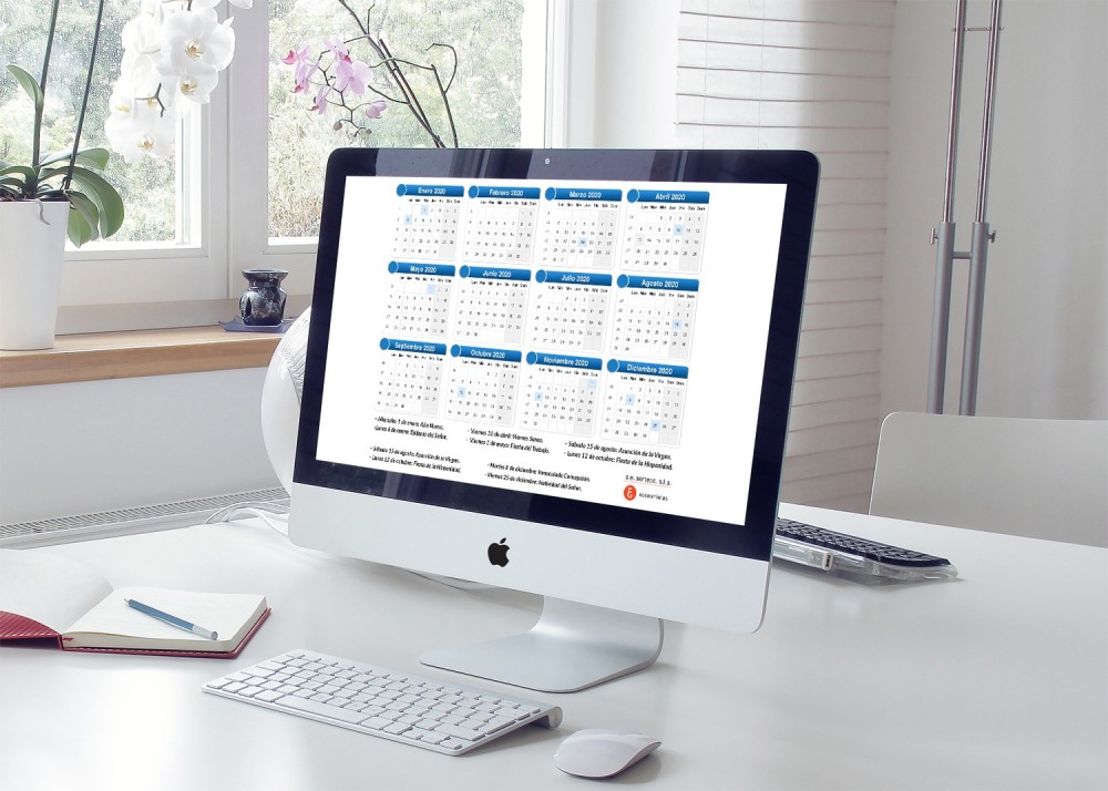 Calendario laboral y festivos nacionales del año 2020